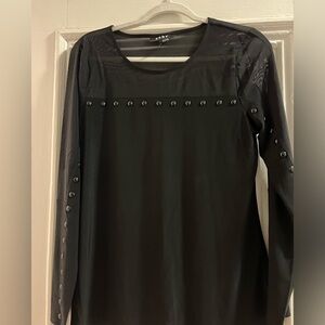 DKNY Black Long Sleeve Top